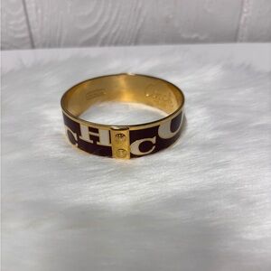 Coach Signature Enamel Bangle Bracelet